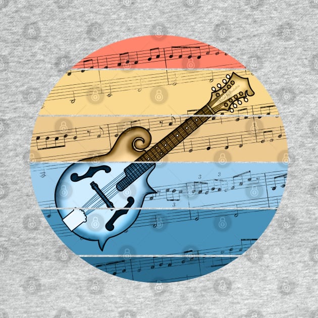 Mandolin Music Notation Mandolinist Folk Musician by doodlerob